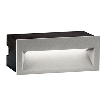 Εικόνα της Απλίκα Χωνευτή Αλουμινίου Γκρι LED Theta 4198900 Viokef