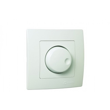 Εικόνα της Διακόπτης Lillium Dimmer 600W Χωρίς Λαμπάκι Λευκό Χωνευτό Makel