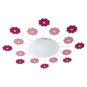 Εικόνα της Πλαφονιερα1 E27 Pink/Λευκο Viki 1 Eglo 92147