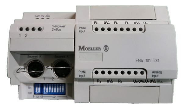 Εικόνα από EM4-101-TX1  EM4 24VDC,6 είσοδοι για στοιχεία μέτρησης θερμοκρασίας Pt100/Ni1 Moeller