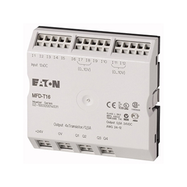 Εικόνα από MFD-T16 I/O module, 24 V DC, for MFD-CP8/CP10, 12DI(4AI) 4DO-Trans Moeller