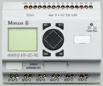 Εικόνα της PLC L.C.D Display, 12 AC είσοδοι, 6 έξοδοι ρελέ(2Α) Moeller EASY 619-AC-RC