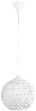 Εικόνα της Φωτιστικό Κρεμαστό SILK-01 Φ20 WHITE 1Φ PENDEL E27 Heronia 31-1139