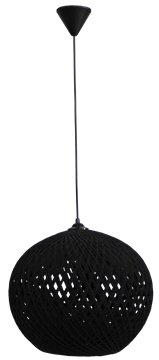 Εικόνα της Φωτιστικό Κρεμαστό SILK-02 Φ35 BLACK 1Φ PENDEL E27 Heronia 31-1141