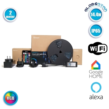 Εικόνα της SONOFF Smart LED RGB SNF-L1-2M - Σετ Sonoff WiFi Ταινία LED Μαύρη με Ασύρματο Τηλεχειριστήριο 2m 14.4W 12V 60LED 5050 SMD 700lm 