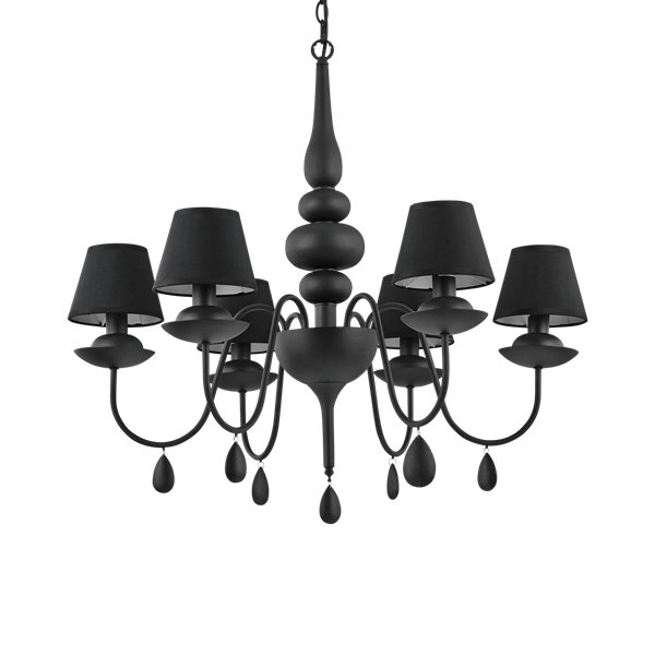 Εικόνα από Φωτιστικό Κρεμαστό BLANCHE SP6 NERO 111872 Ideal Lux