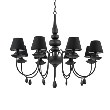 Εικόνα της Φωτιστικό Κρεμαστό BLANCHE SP8 NERO 111896 Ideal Lux