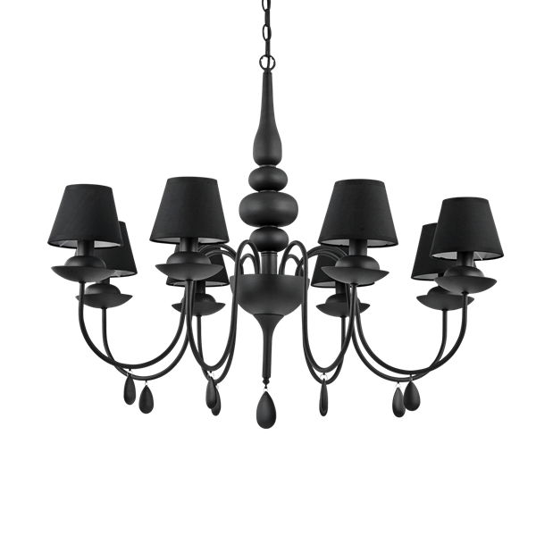 Εικόνα από Φωτιστικό Κρεμαστό BLANCHE SP8 NERO 111896 Ideal Lux