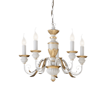 Εικόνα της Φωτιστικό Κρεμαστό FIRENZE SP5 BIANCO ANTICO 012865 Ideal Lux