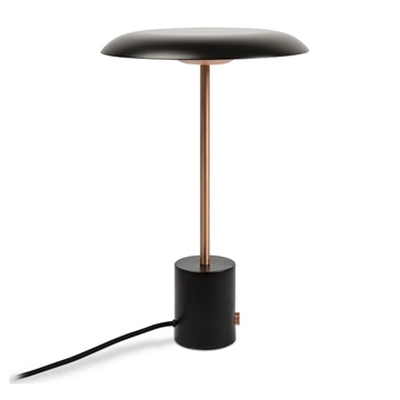 Εικόνα της Hoshi Led Black And Brushed Copper Table Lamp Faro 28388