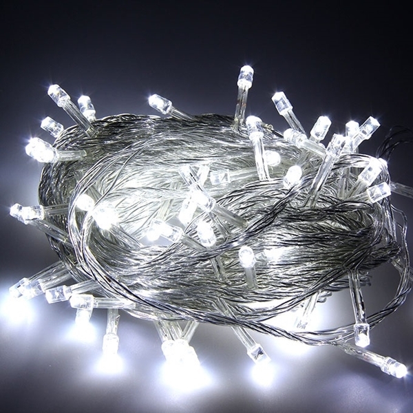 Εικόνα από Χριστουγεννιάτικα Λαμπάκια 100L με Προγραμματισμό & Επέκταση με Διαφανές Καλώδιο Λευκό Led 6.5m LED100W-CC Epam