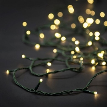 Εικόνα της Χριστουγεννιάτικα Λαμπάκια 100L Με Πρόγραμμα & Επέκταση, Πράσινο Καλώδιο, Θερμό-Λευκό Φώς LED 6.5m LED100W-GWM EPAM