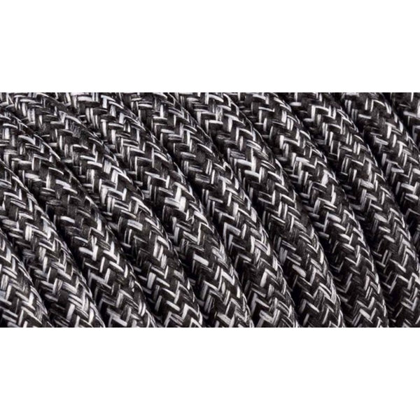 Εικόνα από Καλώδιο Υφασμάτινο 2Χ0.75mm² Canvas Black Στρογγυλό