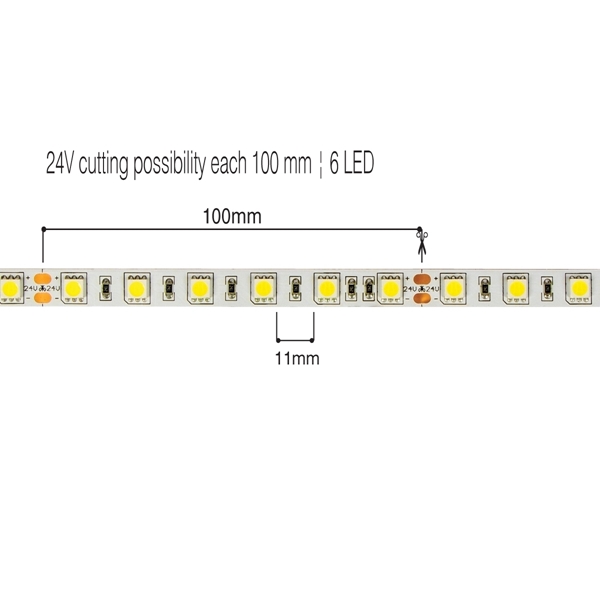 Εικόνα από Ταινια LED Ip20 Smd5050 24V 14,4W 4000K Vk/24/5050/C/60 VK Lighting 78001-239123 (5m)