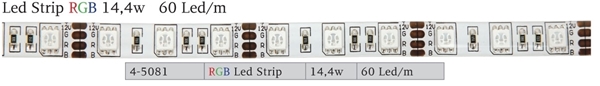 Εικόνα από LED ΤΑΙΝΙΑ 14,4W IP65 RGB  (5M)