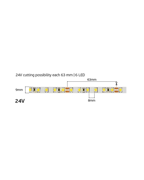 Εικόνα από Ταινία LED Ip20 24V 7,68W/M Μπλε Vk/24/3528/Bl/96 78001-646126 VK (5m)