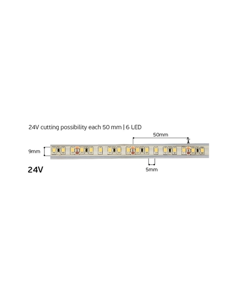 Εικόνα από Ταινία LED IP68 Smd3528 24V 9,6W 3000K Vk/24/3528W/W/120 78001-290123 VK (5m)