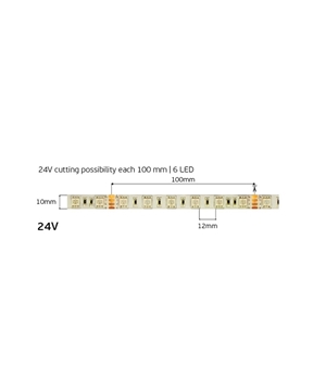 Εικόνα της Ταινία LED Ip55 Smd5050 24V 14,4W Rgb+3000K Vk/24/5050J/Rgbw/60 78001-634126 VK (5m)