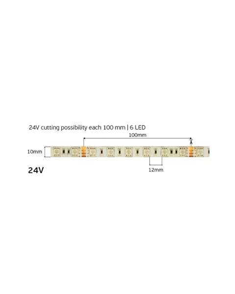 Εικόνα από Ταινία LED Ip55 Smd5050 24V 14,4W Rgb+3000K Vk/24/5050J/Rgbw/60 78001-634126 VK (5m)