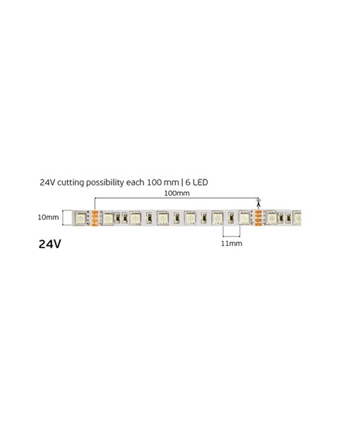 Εικόνα από Ταινια Ip20 Smd5050 24V 14,4W Rgb+3000K Vk/24/5050/Rgbw/60 78001-269123 VK (5m)