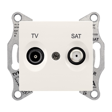 Εικόνα της Sedna πρίζα TV-SAT διέλευσης 4dB Λευκό SDN3401923 Schneider