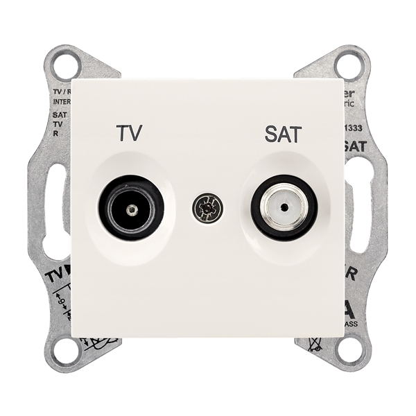 Εικόνα από Sedna πρίζα TV-SAT διέλευσης 4dB Λευκό SDN3401923 Schneider