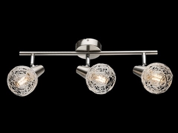 Εικόνα της Φωτιστικό επίτοιχο σποτ Julie 3xΕ14 Satin Nickel/ Aluminium 955JULIE3 Elmark