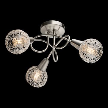 Εικόνα της Φωτιστικό Οροφής Julie Spot 3xE14, Satin Nickel/ Aluminium Elmark 955JULIE3R