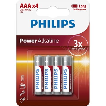 Εικόνα της LR03P4B/GRS POWER ALKALINE Αλκαλικές Μπαταρίες Υψηλής Απόδοσης 4 ΤΜΧ AAA Philips