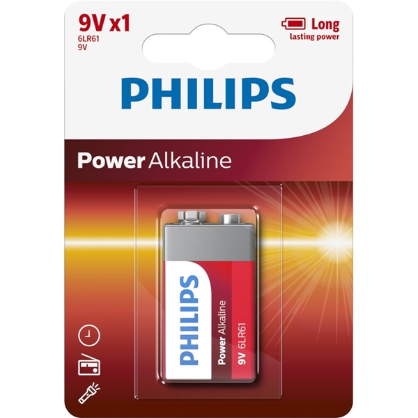 Εικόνα από 6LR61P1B/GRS POWER Αλκαλικές Μπαταρίες Υψηλής Απόδοσης 1 ΤΜΧ 9V Philips