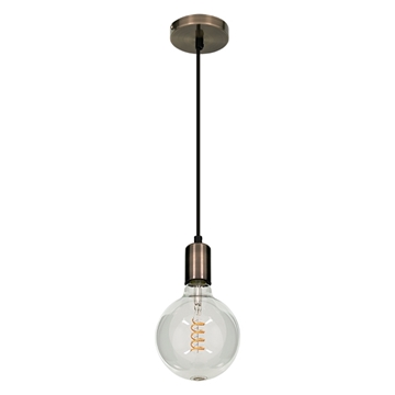 Εικόνα της GloboStar LUMI BRONZE 99424 Μοντέρνο Μεταλλικό Κρεμαστό Φωτιστικό Οροφής Ανάρτηση με Ντουί E27 Μονόφωτο Μπρονζέ Φ4 x Y118cm