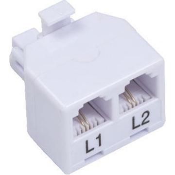 Εικόνα της ΔΙΑΧΩΡΙΣΤΗΣ RJ11 - 6P4C “LINE1 - LINE2” 2 ΓΡΑΜΜΩΝ ADAPTOR