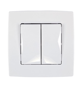 Εικόνα της Διακόπτης Διπλός A/R 10A Λευκός City Elmark 190051