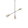 Εικόνα από SE 136-3 CODY PENDANT BLACK  BRUSHED BRASS