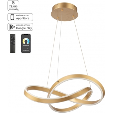 Εικόνα της Φωτιστικό Κρεμαστό Se Led Smart 60 Milea Pendant Gold Mat Home Lighting 77-8121