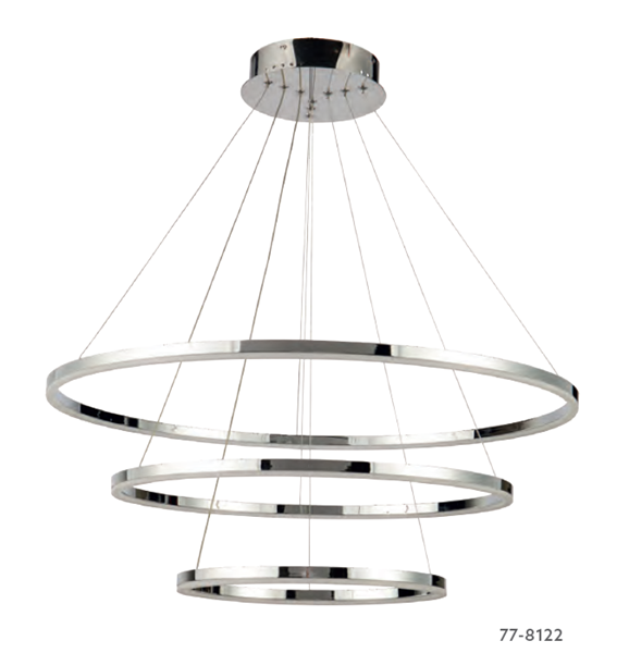 Εικόνα από Φωτιστικό Κρεμαστό Se Led 80-60-40 Olympic Pendant Chrome Home Lighting 77-8122