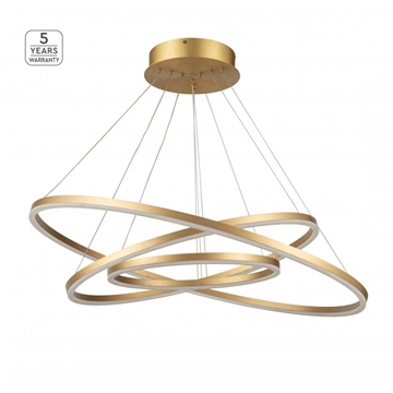 Εικόνα της Φωτιστικό Κρεμαστό Se Led 80-60-40 Olympic Pendant Gold Mat Home Lighting 77-8124