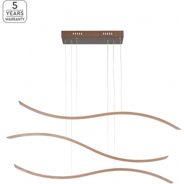 Εικόνα της Φωτιστικό Κρεμαστό Se Led 120 Waves Pendant Coffee Brown Home Lighting 77-8130