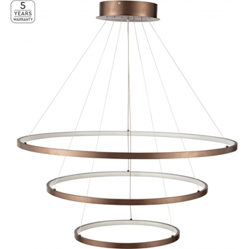 Εικόνα της Φωτιστικό Κρεμαστό Se Led 80-60-40 Morelli Pendant Coffee Brown Home Lighting 77-8131