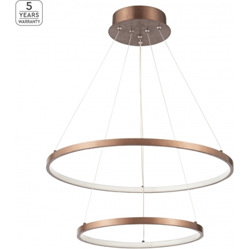 Εικόνα της Φωτιστικό Κρεμαστό Se Led 60-40 Morelli Pendant Coffee Brown Home Lighting 77-8132