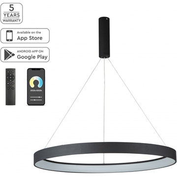 Εικόνα της Φωτιστικό Κρεμαστό Se Led Smart 80 Amaya Pendant Black Home Lighting 77-8139