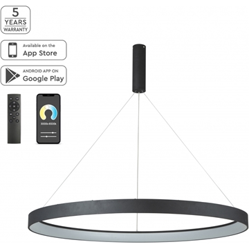 Εικόνα της Φωτιστικό Κρεμαστό Se Led Smart 100 Amaya Pendant Black Home Lighting 77-8140