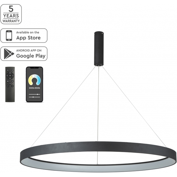 Εικόνα από Φωτιστικό Κρεμαστό Se Led Smart 100 Amaya Pendant Black Home Lighting 77-8140