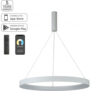 Εικόνα της Φωτιστικό Κρεμαστό Se Led Smart 80 Amaya Pendant White Home Lighting 77-8142