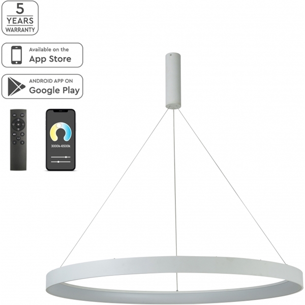 Εικόνα από Φωτιστικό Κρεμαστό Se Led Smart 100 Amaya Pendant White Home Lighting 77-8143