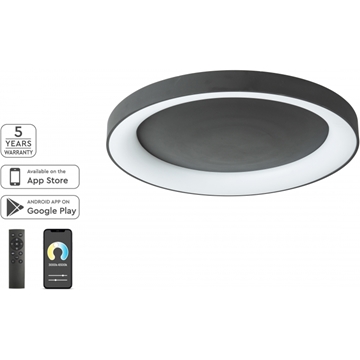 Εικόνα της Φωτιστικό Πλαφονίερα Se Led Smart 80 Amaya Ceiling Black Home Lighting 77-8154