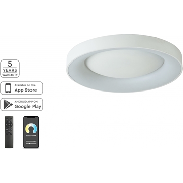 Εικόνα της Φωτιστικό Πλαφονίερα Se Led Smart 60 Amaya Ceiling White Home Lighting 77-8155