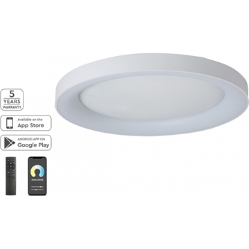 Εικόνα της Φωτιστικό Πλαφονίερα Se Led Smart 80 Amaya Ceiling White Home Lighting 77-8156