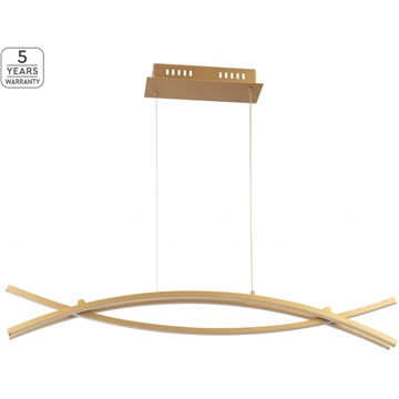 Εικόνα της Φωτιστικό Κρεμαστό Se Led 100 Xena Pendant Brushed Gold Home Lighting 77-8171