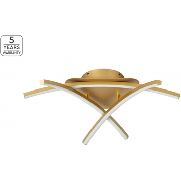 Εικόνα της Φωτιστικό Οροφής Se Led 65-3 Xena Ceiling Brushed Gold Home Lighting 77-8173